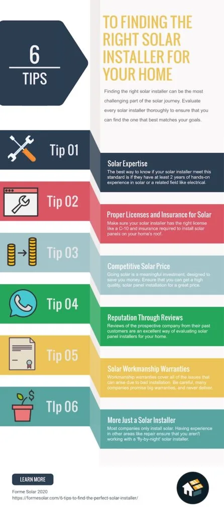 6 tips to finding solar installer