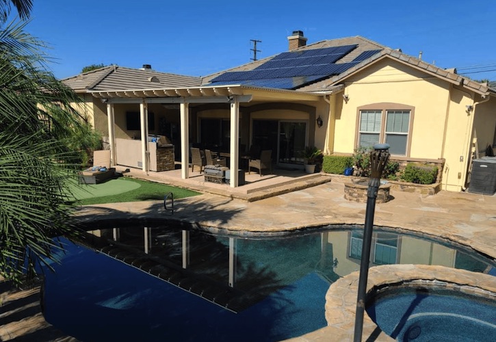 roof solar installed house