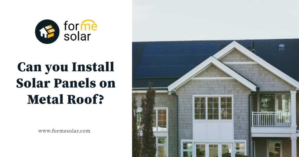 install solar panels on metal roof