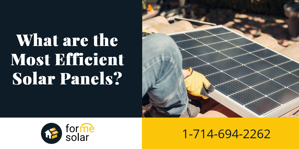 most efficient solar panels