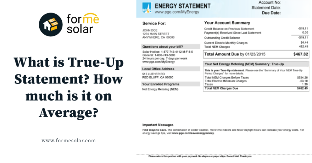 What is True-Up Statement? How much is it? - Forme Solar