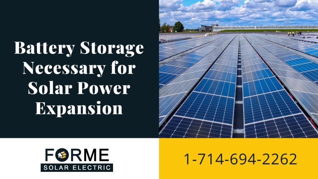 Battery Storage Necessary for Solar Power Expansion