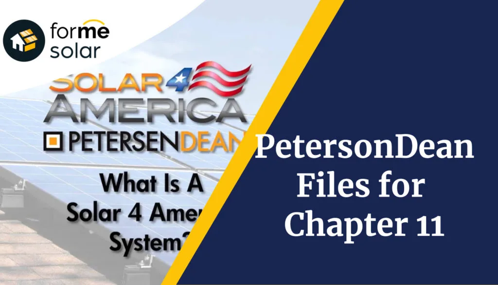 Solar America. Looking for information on the files required for the Chapter 11 proceedings of Solar 4 America, specifically pertaining to PetersenDean.