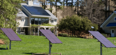 A house adorned with solar panels provides an enlightening sight that educates homeowners on the benefits of battery storage.