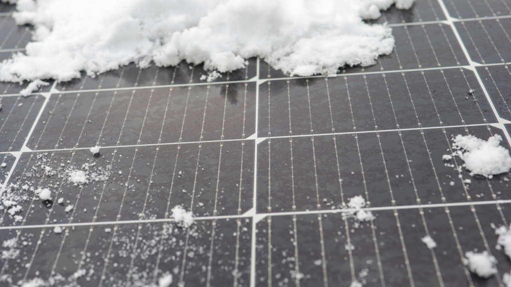 Snow on Solar Panels