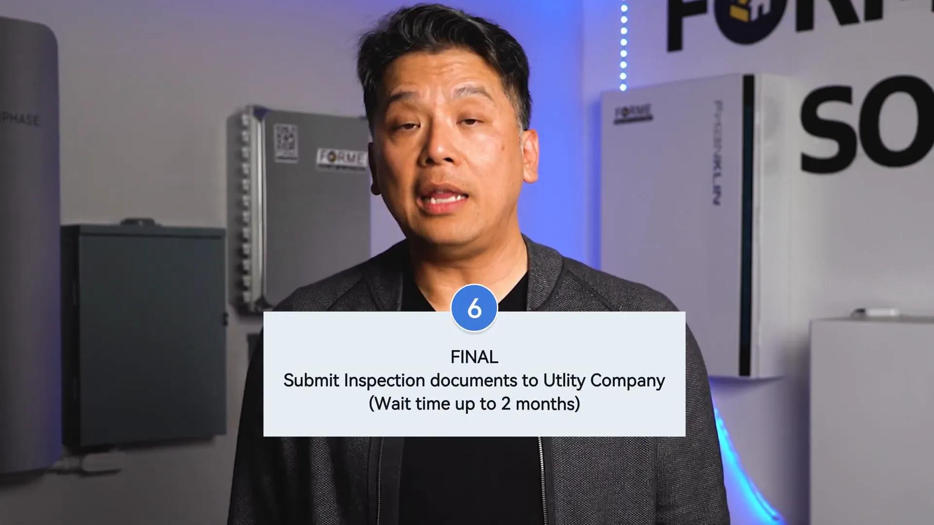 Final inspection and the final utility approval that activates your system