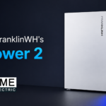 The sleek silver FranklinWH aPower 2 battery is displayed upright on a dark background with “New FranklinWH’s aPower 2” and “FORME Solar Electric” text on the left, highlighting an ideal energy solution for homeowners in Southern California.