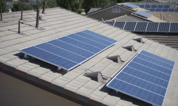 rooftop solar panel installation new home construction homes
