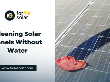 Waterless cleaning method for solar panels.