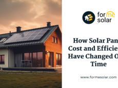 how solar cost and efficiency changed over time