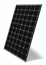 lg solar panels black on white