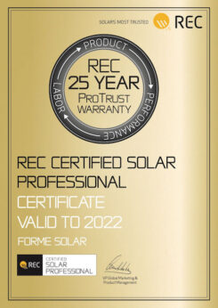 rec certified professional forme solar