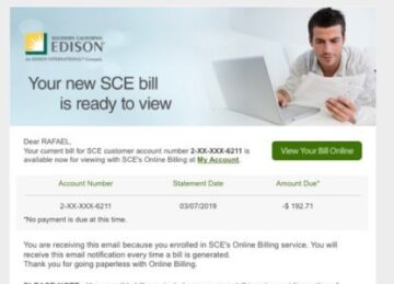 sce edison true up bill amount due