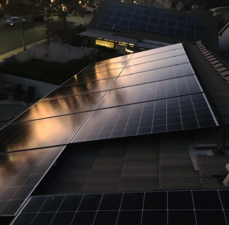 Orange County | Cleaning and Repair 3 black solar panels night