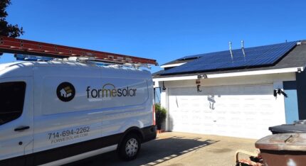 forme-solar-lg-panels-installation-truck best solar installation companies forme solar lg