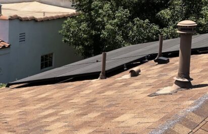 los angeles solar installation rooftop black