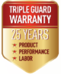 Triple guard warrant 25 years.