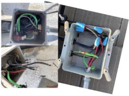 solar repair before and after junction box