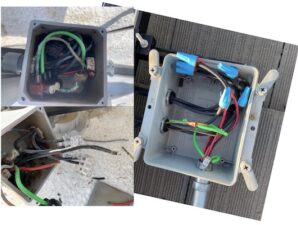 Residential Solar 7 solar repair before and after junction box