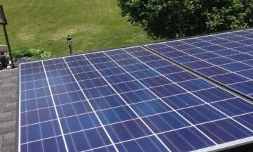 solar-panel-home solar panel blue backyard garden tree mount