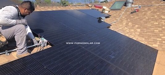 solar panel installation roof black