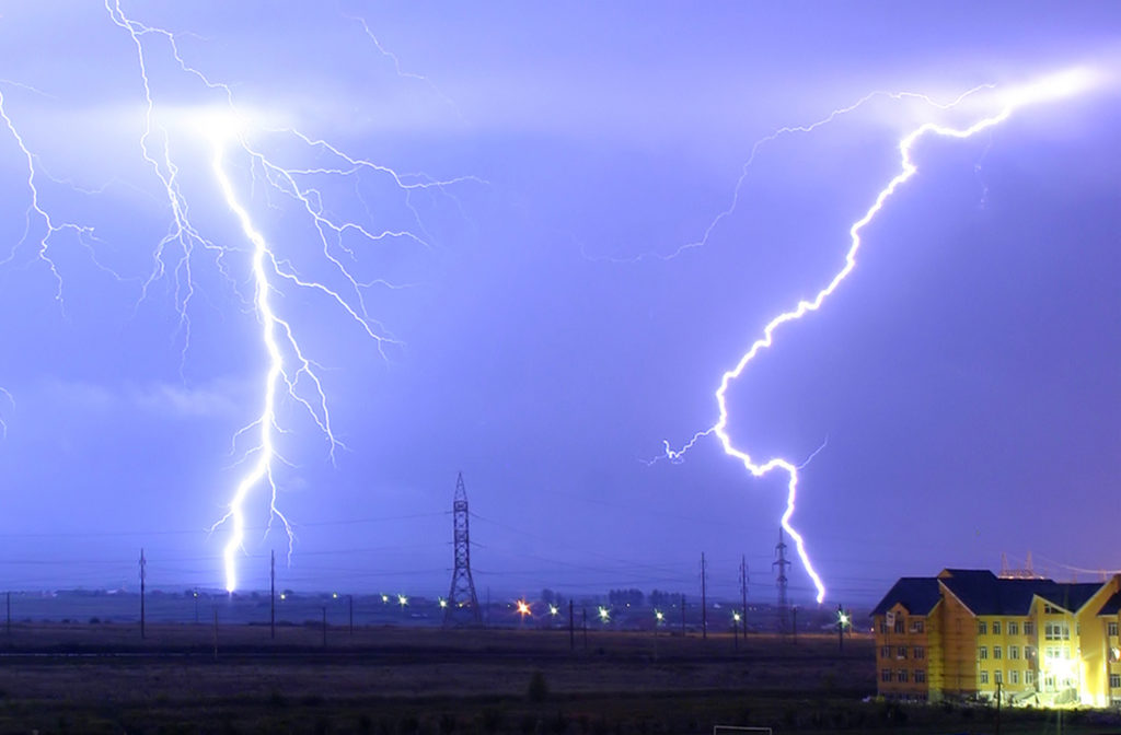 electric energy lightening power lines